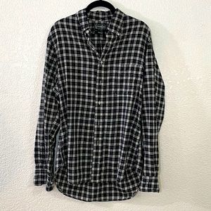 GITMAN BROS VINTAGE Mens Plaid Shirt Medium Made in USA